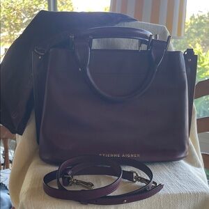 Etienne Aigner Deep burgandy Satchel